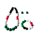 NECKLACE, BANGLE, AND EARRING