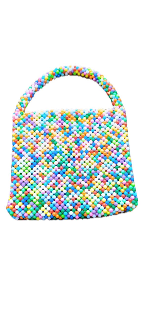 Small multi-colored beaded handbag